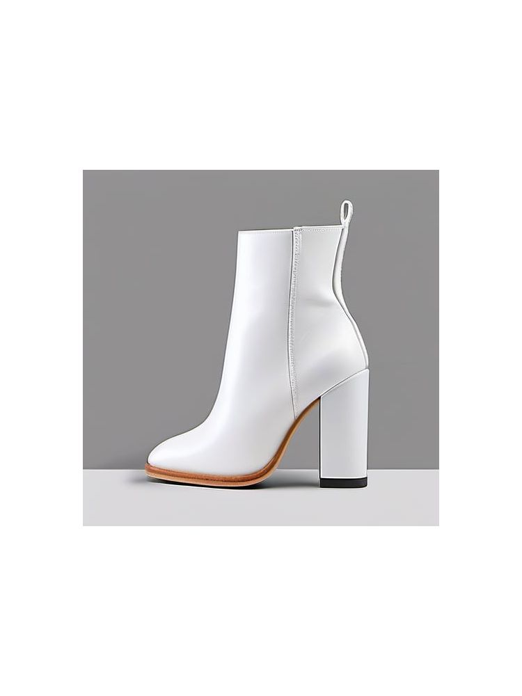 Leather Ankle Boots - Plus