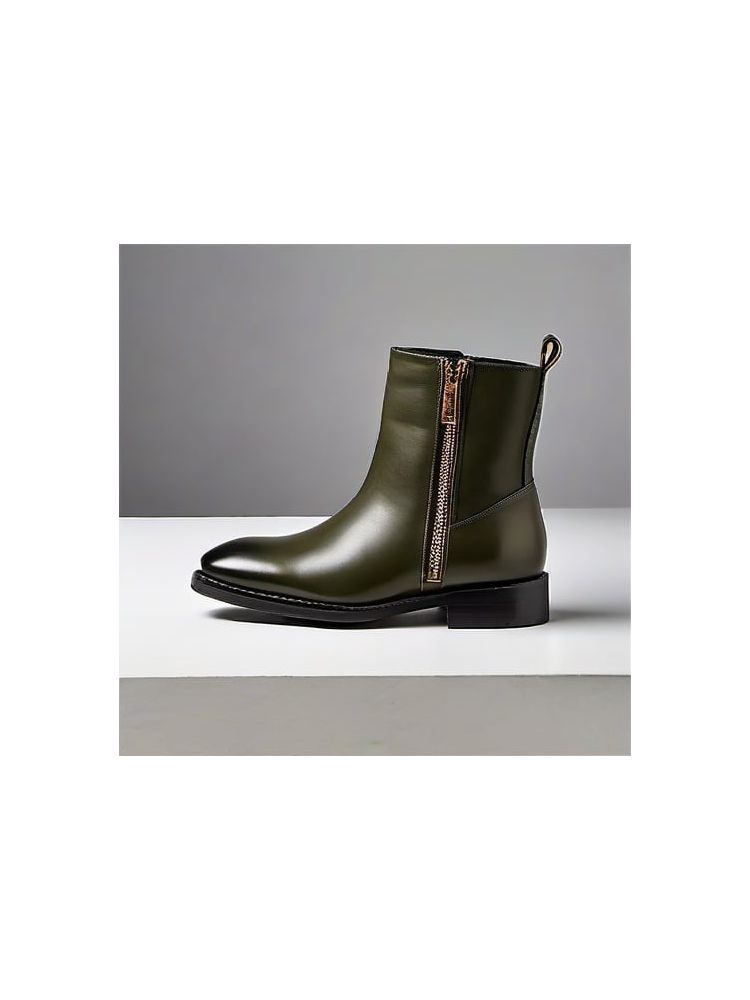 Leather Ankle Boots - Premium