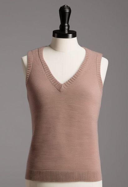 Ink Lambswool Sleeveless Knit