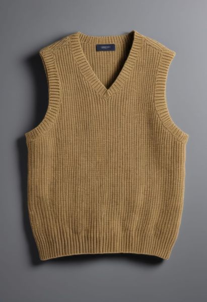 Moss Lambswool Sleeveless Knit