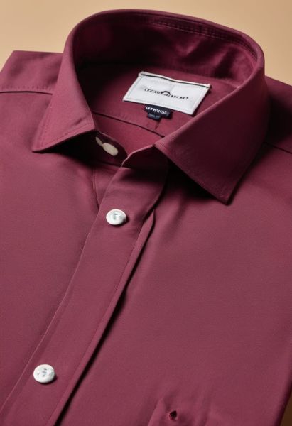 Bordeaux Oxford Camp-collar Shirt