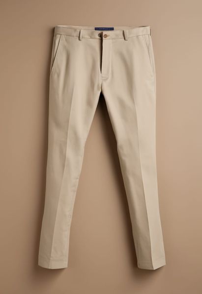 Cotton Straight Trouser