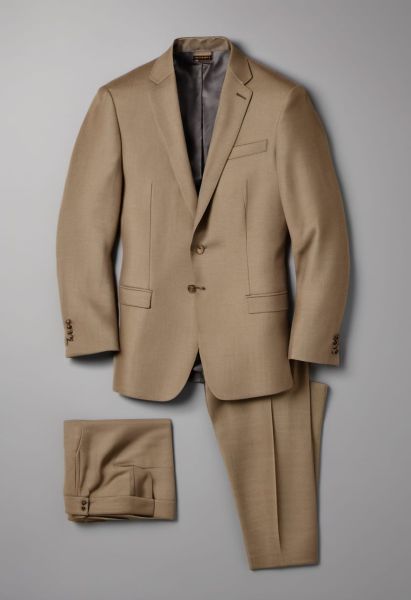 Stone Wool-mohair Pleated Trouser